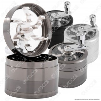 Grinder Tritatabacco 4 Parti in Metallo - con Manovella [TERMINATO]