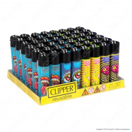 Clipper Large Fantasia Hippiedelic - Box da 48 Accendini [TERMINATO]