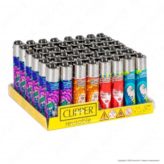 Clipper Micro Fantasia Hippie Hair - Box da 48 Accendini [TERMINATO]