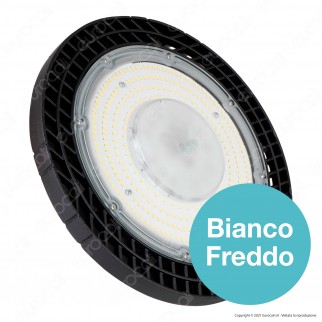 Ener-J Lampada Industriale UFO High Bay IP65 150W LED SMD Colore Nero