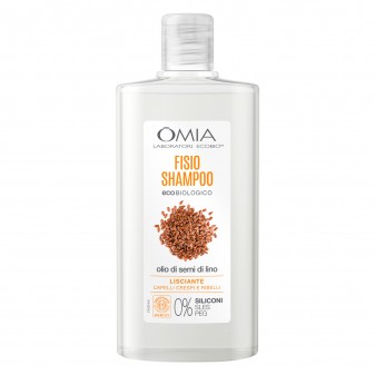 Omia Fisio Shampoo Ecobiologico Olio di Semi di Lino - Flacone da