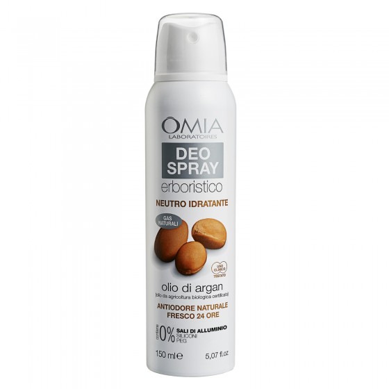 Omia Deo Spray Erboristico Neutro Idratante Olio di Argan - Flacone Omia Deo Spray Erboristico Neutro Idratante Olio di Argan - Flacone