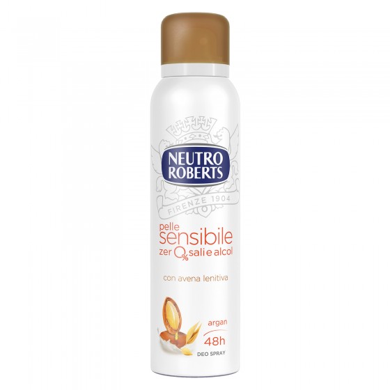 Neutro Roberts Deo Spray 48h Pelle Sensibile con Avena e Argan - Neutro Roberts Deo Spray 48h Pelle Sensibile con Avena e Argan -