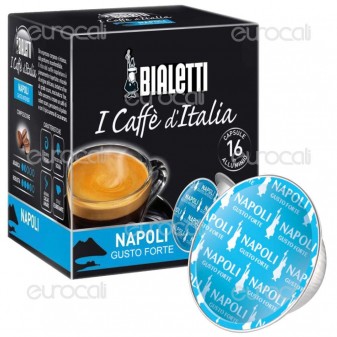 16 Capsule Caffè Bialetti Napoli Gusto Forte Cialde Originali