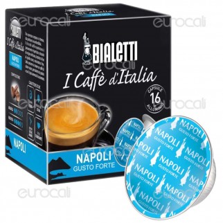 16 Capsule Caffè Bialetti Napoli Gusto Forte Cialde Originali