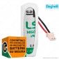 Saft Batteria Al Litio 3,6V LS 14500 Stilo AA con Connettore Compatibile Antifurto Beghelli - Batteria Singola