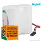 Saft Batteria Al Litio 7,2V 2LSH 20 ER-D Torcia D con Connettore Compatibile Antifurto Beghelli - Batteria Singola