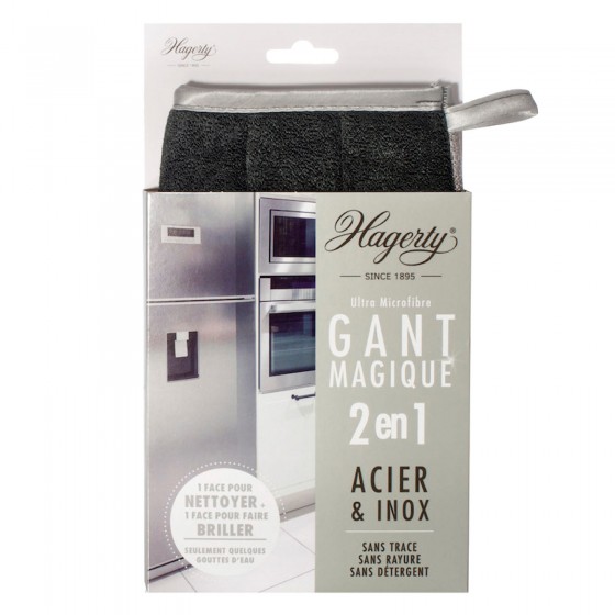Hagerty Guanto Magico Acciaio & Inox 2in1 Guanto in Microfibra per Hagerty Guanto Magico Acciaio & Inox 2in1 Guanto in Microfibra per