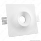 Portafaretto Quadrato da Incasso in Gesso per Lampadine GU10 e GU5.3 - ART2089