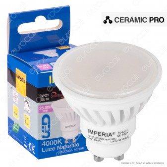 Imperia Ceramic Pro Lampadina LED GU10 9W Faretto Spotlight SMD Dimmerabile -...