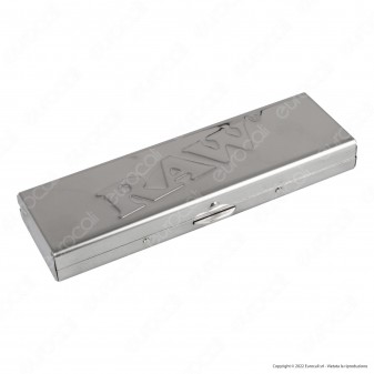 Raw Rolling Paper Stainless Steel Case Astuccio Porta Cartine in Acciaio Inox