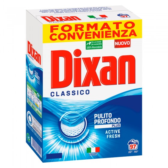 Dixan Detersivo in Polvere Classico per Lavatrice 97 Lavaggi - 5820g