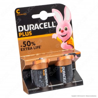 Duracell Plus Power Alcaline Mezzatorcia C - Blister 2 Batterie