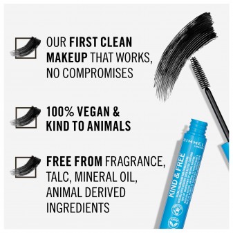 Rimmel London Kind&Free Mascara Waterproof Bio Vegan Cruelty-Free