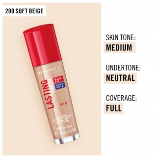 Rimmel London Lasting Finish 25hr Fondotinta Liquido Coprente a Lunga