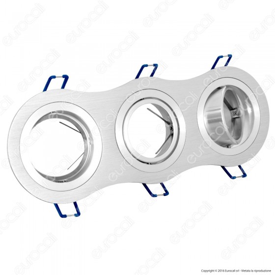 V-Tac VT-784RD Portafaretto Orientabile da Incasso per 3 Lampadine V-Tac VT-784RD Portafaretto Orientabile da Incasso per 3 Lampadine