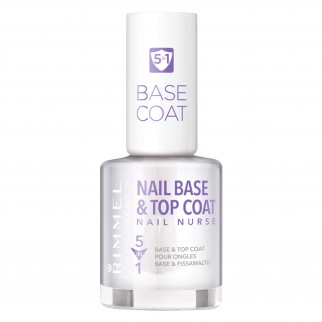 Rimmel London Nail Base & Top Coat 5in1 Smalto per Unghie Rinforzante