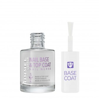 Rimmel London Nail Base & Top Coat 5in1 Smalto per Unghie Rinforzante