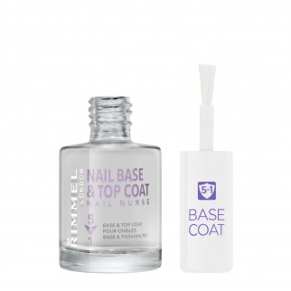 Rimmel London Nail Base & Top Coat 5in1 Smalto per Unghie Rinforzante