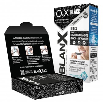 BlanX O3X Black Oxygen Power Strisce Sbiancanti e Antimacchia Colore Nero per...