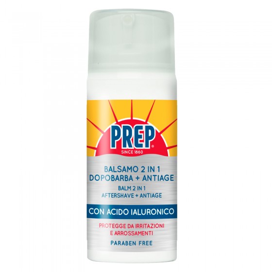 Prep Balsamo 2 in 1 Dopobarba Anti-Età con Acido Ialuronico Senza Prep Balsamo 2 in 1 Dopobarba Anti-Età con Acido Ialuronico Senza