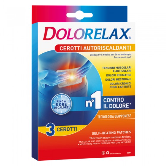 Dolorelax Cerotti Autoriscaldanti per Schiena Addome e Collo - Dolorelax Cerotti Autoriscaldanti per Schiena Addome e Collo -