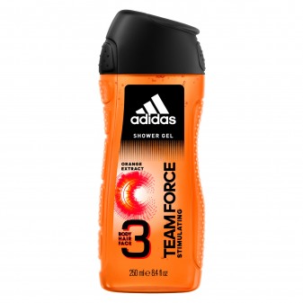 Adidas Team Force Stimulating Shower Gel Bagnoschiuma 3in1 - Flacone da 250ml