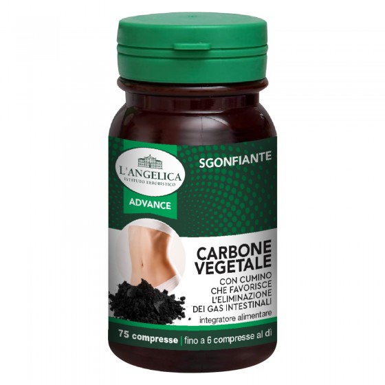 L'Angelica Carbone Vegetale Integratore Alimentare Sgonfiante Vegan L'Angelica Carbone Vegetale Integratore Alimentare Sgonfiante Vegan