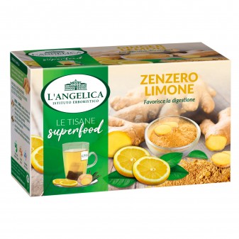L'Angelica Superfood Tisana Zenzero e Limone Vegan Senza Lattosio e