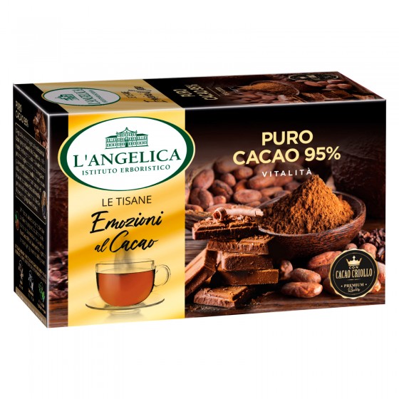 L'Angelica Emozioni al Cacao Tisana Puro Cacao 95% Vegan Senza L'Angelica Emozioni al Cacao Tisana Puro Cacao 95% Vegan Senza