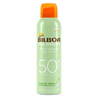 Bilboa Aloe Sensitive SPF 50+ Spray Solare a Protezione Molto Alta con Aloe...