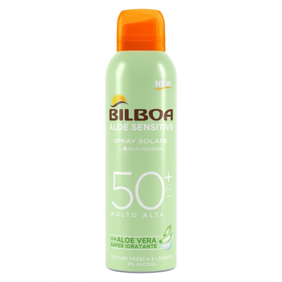 Bilboa Aloe Sensitive SPF 50+ Spray Solare a Protezione Molto Alta Bilboa Aloe Sensitive SPF 50+ Spray Solare a Protezione Molto Alta