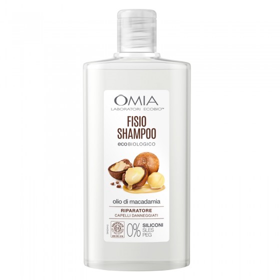 Omia Fisio Shampoo Ecobiologico Olio di Macadamia - Flacone da 200ml Omia Fisio Shampoo Ecobiologico Olio di Macadamia - Flacone da 200ml