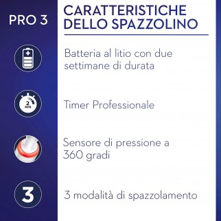 Spazzolino Elettrico Oral B PRO 3 3500 con Batteria e Dentifricio