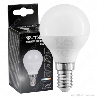 V-Tac VT-1819 Lampadina LED E14 3.7W Bulb P45 MiniGlobo SMD -
