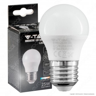 V-Tac VT-1830 Lampadina LED E27 3.7W Bulb G45 MiniGlobo SMD - SKU