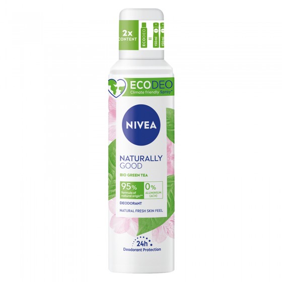Nivea Naturally Good Bio Green Tea Deodorante Spray Naturale 24h con Nivea Naturally Good Bio Green Tea Deodorante Spray Naturale 24h con