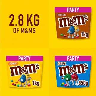M&M's Party Confetti al Cioccolato - Box con 3 Gusti Assortiti