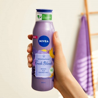 Nivea Fresh Smoothies Doccia Rinfrescante con Banana Acai e Latte di