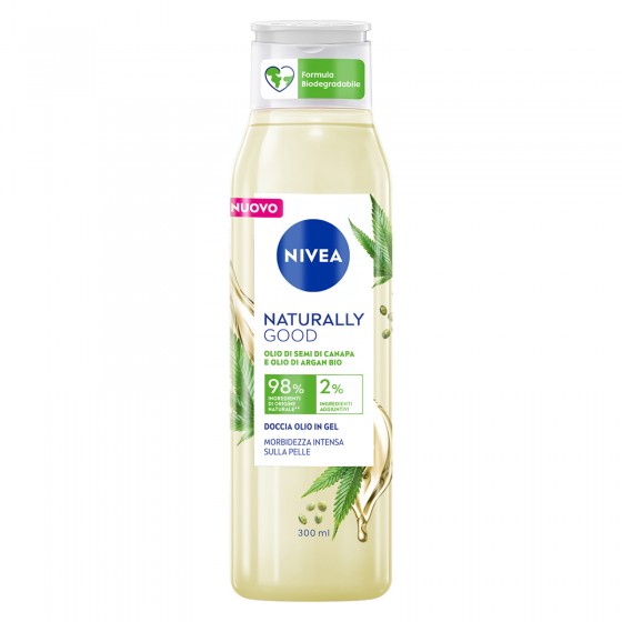 Nivea Naturally Good Doccia Olio in Gel con Olio di Semi di Canapa e Nivea Naturally Good Doccia Olio in Gel con Olio di Semi di Canapa e