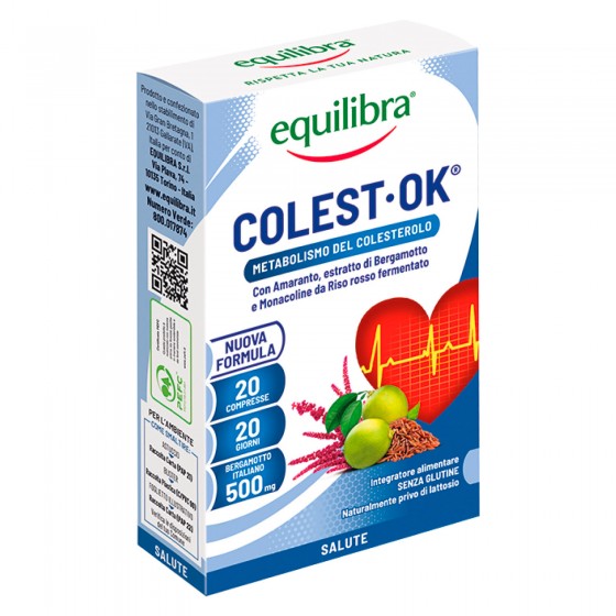 Equilibra Colest OK Metabolismo del Colesterolo Con Riso Rosso Equilibra Colest OK Metabolismo del Colesterolo Con Riso Rosso