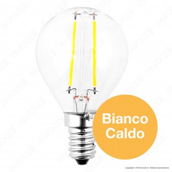 V-Tac VT-1896 Lampadina LED E14 2W MiniGlobo Filamento P45 - SKU 4262