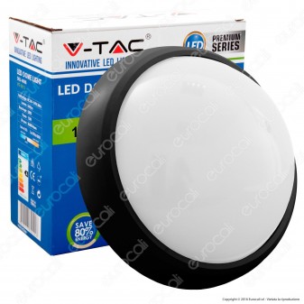 V-Tac VT-8015 Plafoniera LED 12W Forma Circolare Colore Nero - SKU