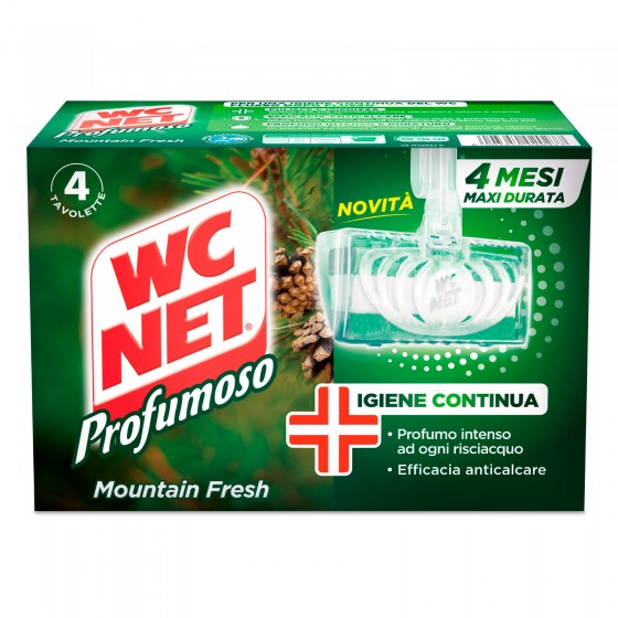 WC Net Profumoso Mountain Fresh Igiene Continua - Confezione da 4 WC Net Profumoso Mountain Fresh Igiene Continua - Confezione da 4