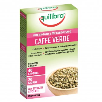 Equilibra Integratore per il Drenaggio Caffè Verde - Confezione da 40 Capsule