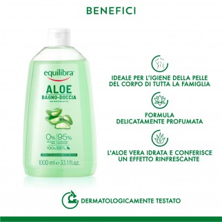 Equilibra Aloe Bagno-Doccia Gel Doccia Purificante ed Idratante -