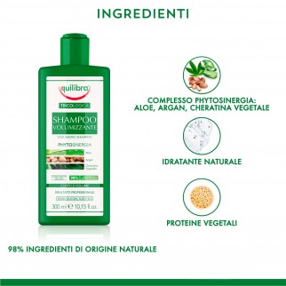 Equilibra Tricologica Shampoo Volumizzante Phytosinergia Aloe Argan