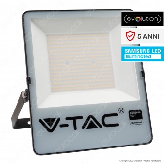 V-Tac Evolution VT-302 Faro LED Flood Light 200W SMD IP65 Chip Samsung Colore...