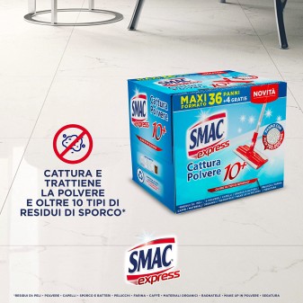 Smac Express Cattura Polvere 10+ Panni Multiuso - Confezione da 40