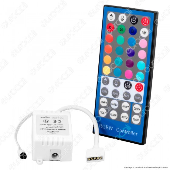 V-Tac Controller per Strisce LED RGB+W 5 Pin con Telecomando 40 Tasti V-Tac Controller per Strisce LED RGB+W 5 Pin con Telecomando 40 Tasti